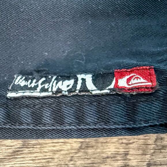 Quiksilver Utility Shirt Jacket Black Small Samurai Logo Long Sleeve Military5 - Picture 4 of 8